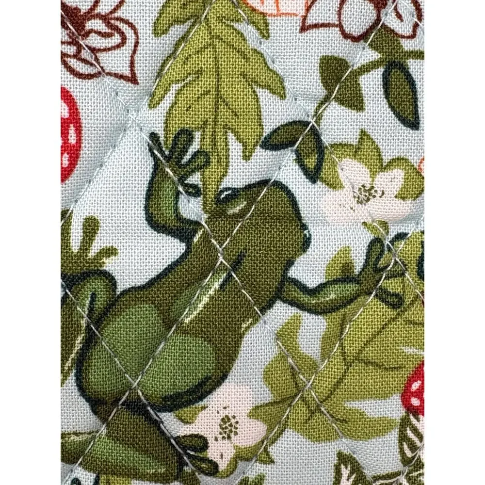 Vera Bradley Frogberry Garden Blue Laptop Pouch Cotton Up To 15 in Laptop Frogs